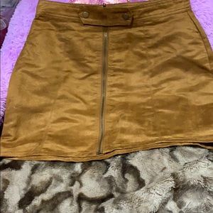 Tan Suede skirt